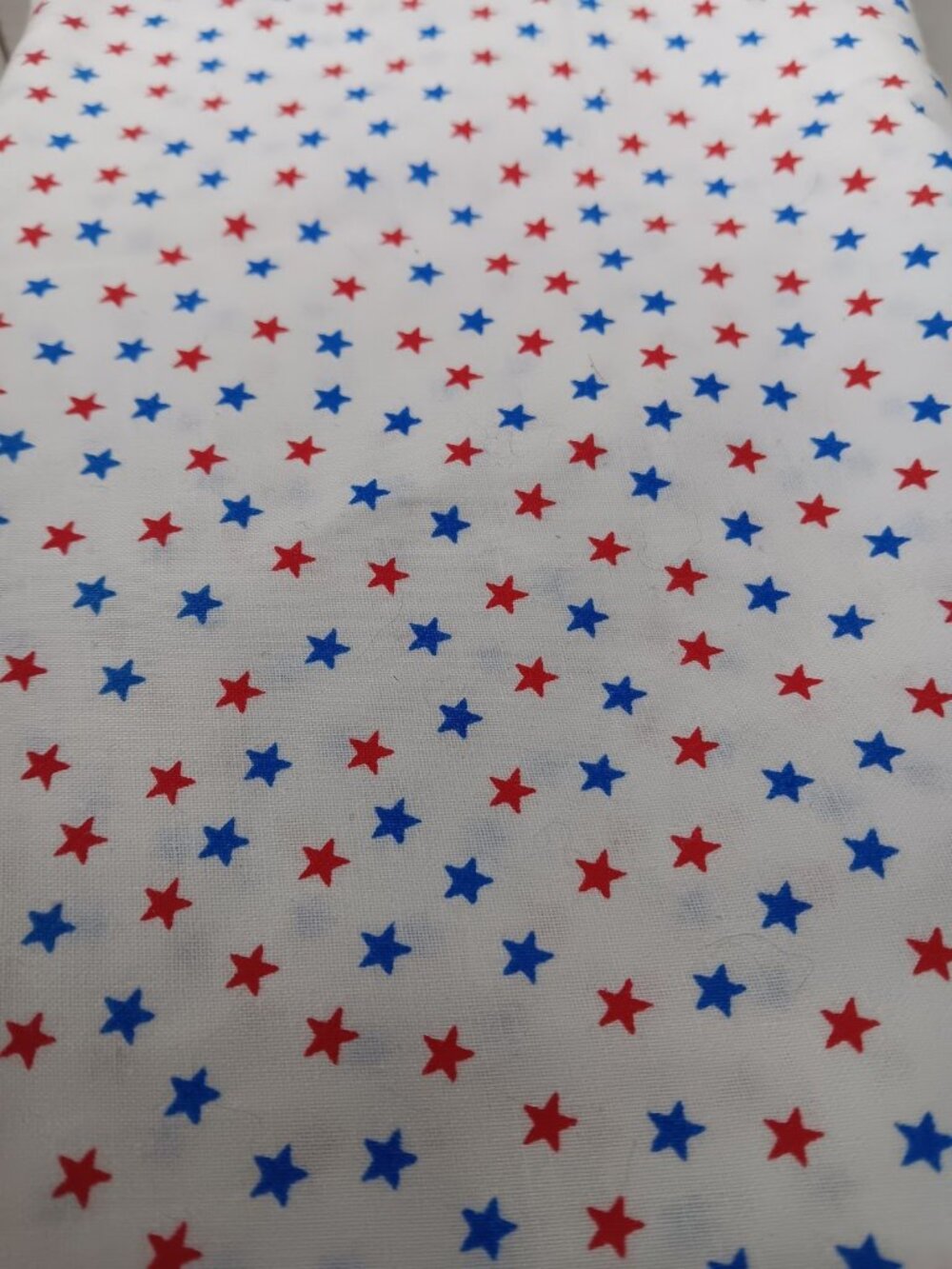 Patriotic Cotton Sewing Fabric Petite Red White Blue Stars  2 yds x 45" USA - Picture 4 of 6